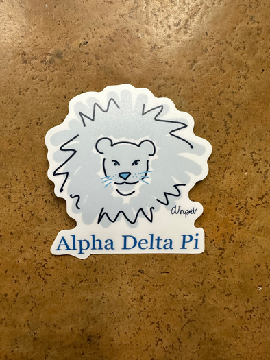 Alpha Delta Pi Lion Die Cut Sticker