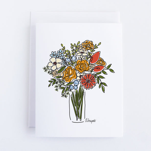 Mixed Floral Bouquet Notecard Set
