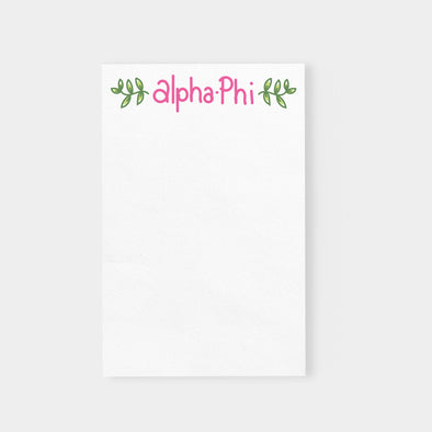 Alpha Phi Vines Sorority Notepad