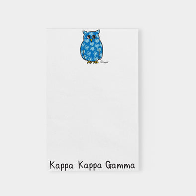 Kappa Kappa Gamma Owl Sorority Notepad