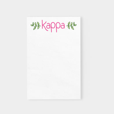 Kappa Vines Sorority Notepad