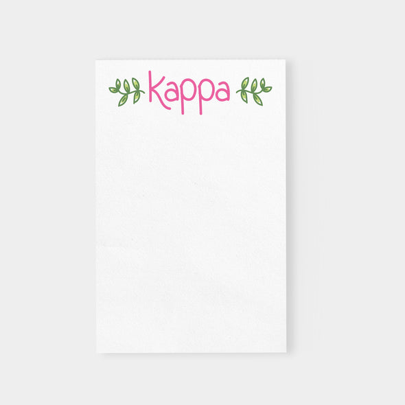 Kappa Vines Sorority Notepad