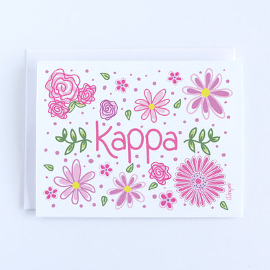 Kappa Vines and Blooms Sorority Notecard Set