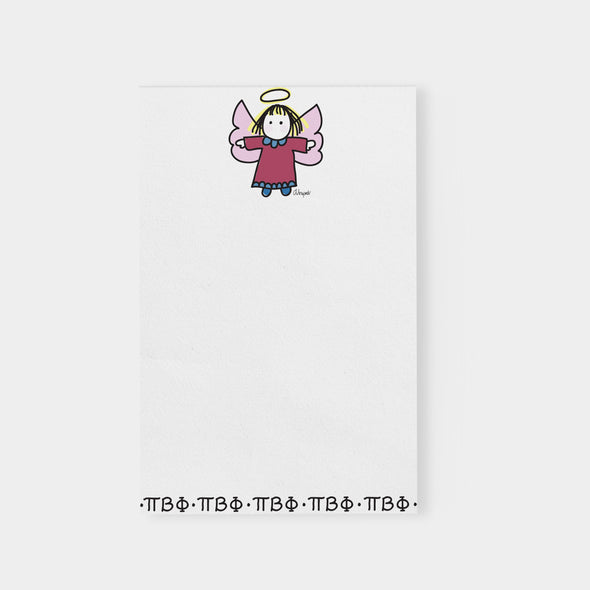 PI Beta Phi Angel with Greek Letters Sorority Notepad