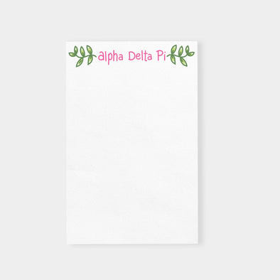 Alpha Delta Pi Vines Sorority Notepad