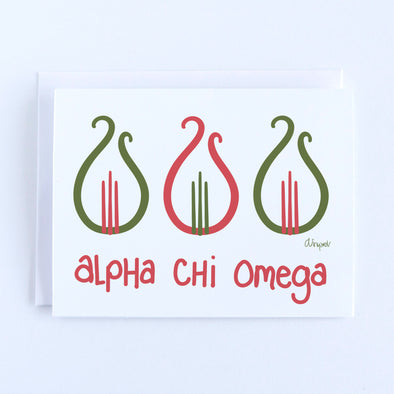 Alpha Chi Omega Lyres Sorority Notecard Set