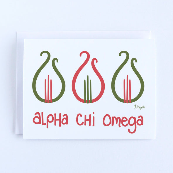 Alpha Chi Omega Lyres Sorority Notecard Set