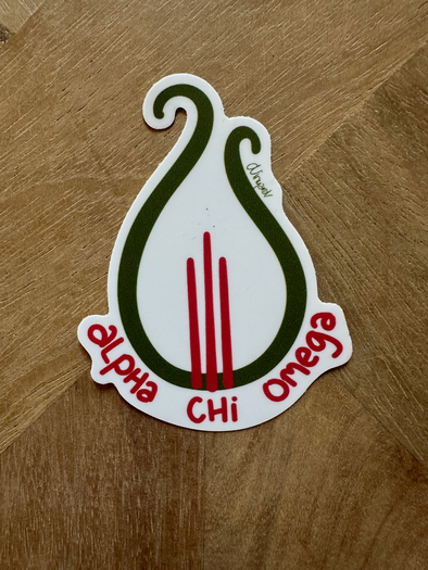 Alpha Chi Omega Lyre Vinyl Die Cut Sticker