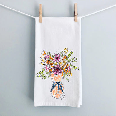 Burlap and Blooms Flour Sack Tea Towel