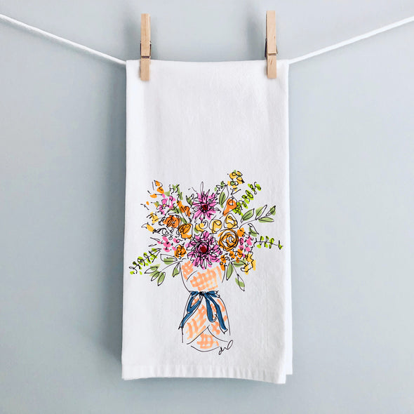 Burlap and Blooms Flour Sack Tea Towel
