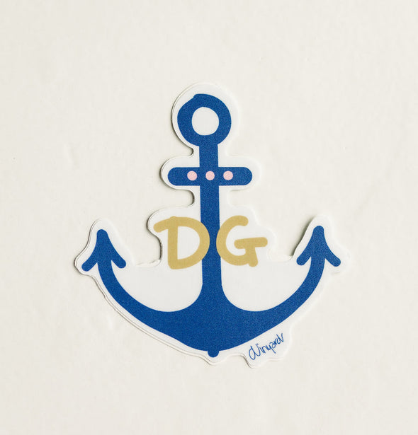 Delta Gamma Sorority Anchor Die Cut Vinyl Sticker