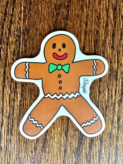 Gingerbread Man Die Cut Sticker