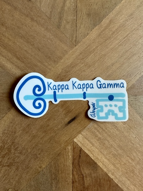 Kappa Kappa Gamma Key Die Cut Sticker