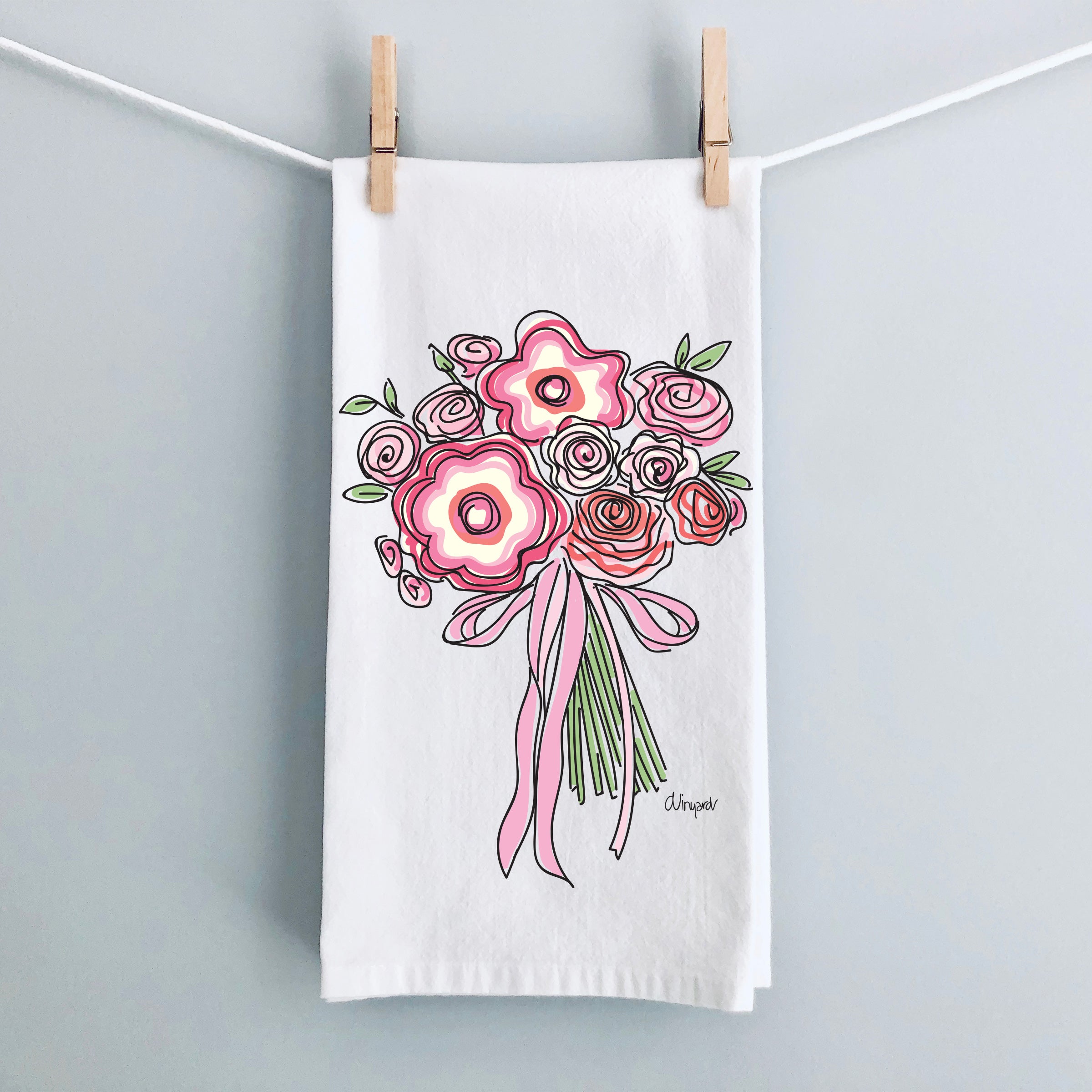 Katie's Bouquet Flour Sack Tea Towel – Debbie Vinyard