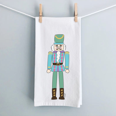 Festive Nutcracker Flour Sack Tea Towel