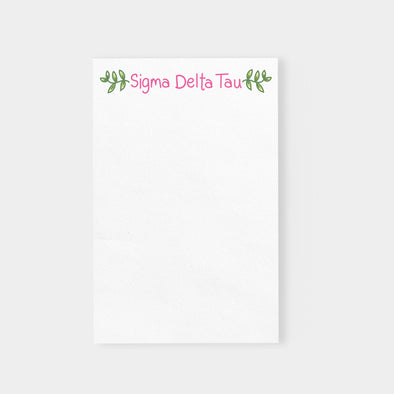 Sigma Delta Tau Vines Sorority Notepad