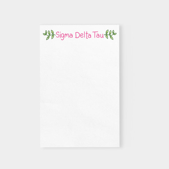 Sigma Delta Tau Vines Sorority Notepad