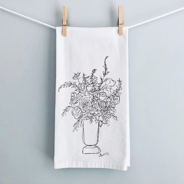 Timeless Blooms Flour Sack Tea Towel