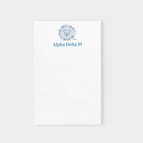 Alpha Delta Pi Lion Sorority Notepad