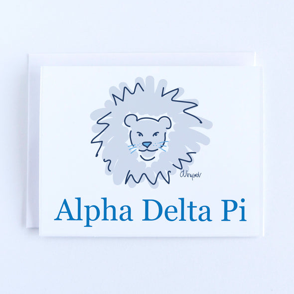 Alpha Delta Pi Lion Sorority Notecard Set