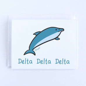 Delta Delta Delta Dolphin Sorority Notecard Set