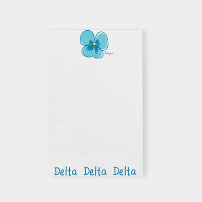 Delta Delta Delta Pansy Sorority Notepad