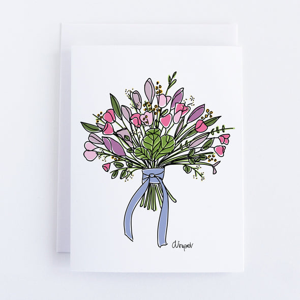 Tulip and Lily Bouquet Notecard Set
