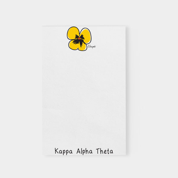Kappa Alpha Theta Pansy Sorority Notepad