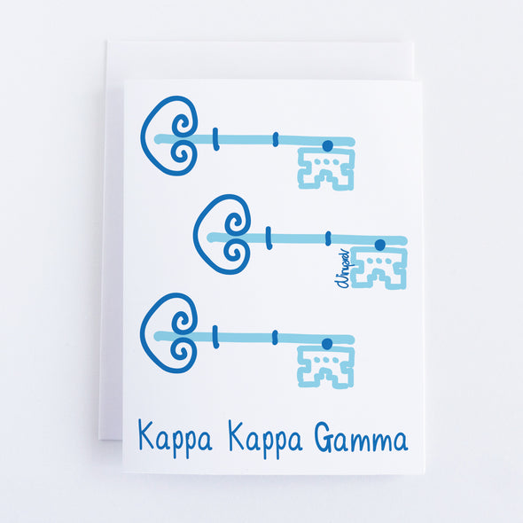 Kappa Kappa Gamma Key Sorority Notecard Set