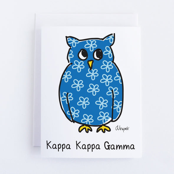 Kappa Kappa Gamma Owl Sorority Notecard Set