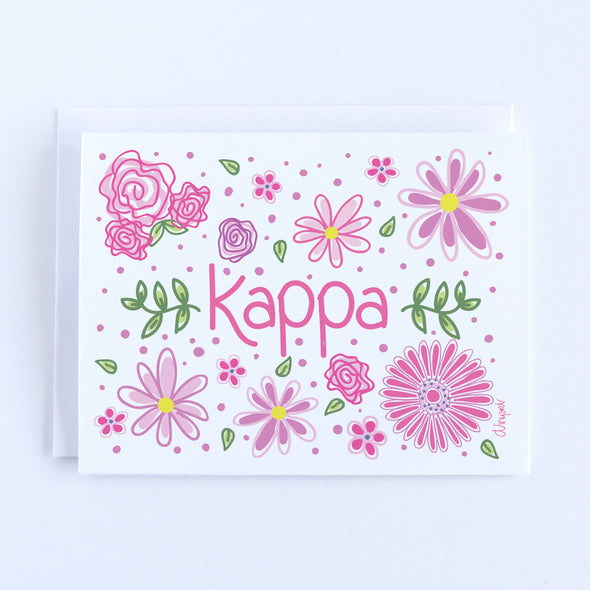 Kappa Vines and Blooms Sorority Notecard Set
