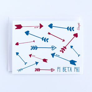 Pi Beta Phi Arrows Sorority Notecard Set
